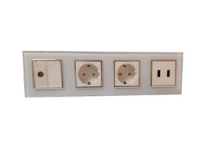 vägguttag usb antennuttag och eluttag 230v