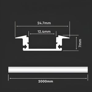 LED-profil SAL2407 24x7 mm i silver