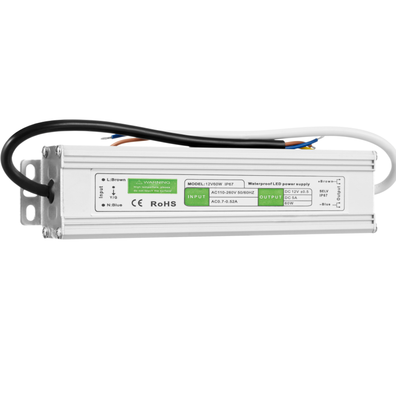IP67 strömförsörjning 60W för LED-strip